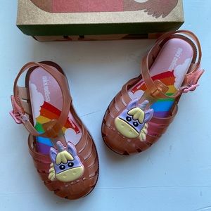 Mini Melissa girls pink unicorn sandals 9 new
